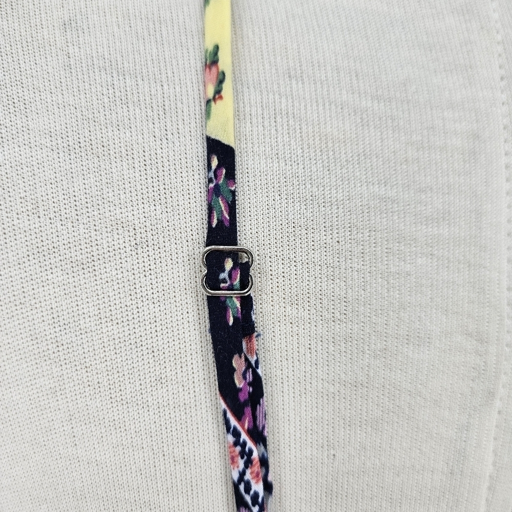 BCBGeneration Tiered Maxi Dress Floral Patchwork Sleeveless Keyhole Neck 6 - Picture 6 of 11